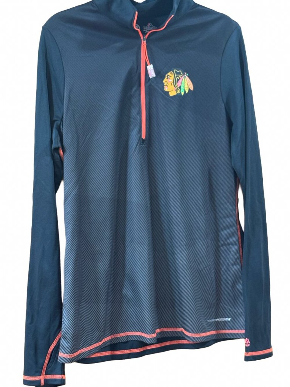 NWT Majestic Chicago Blackhawks 1/4 Zip Pullover Size XL Mens Womens Unisex
